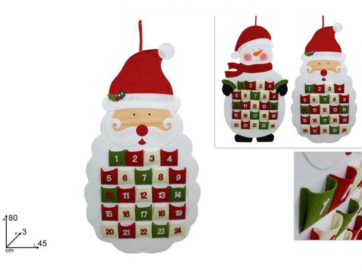 BABBO NATALE/PUPAZZO NEVE CALENDARI AVVENTO 610080 40649