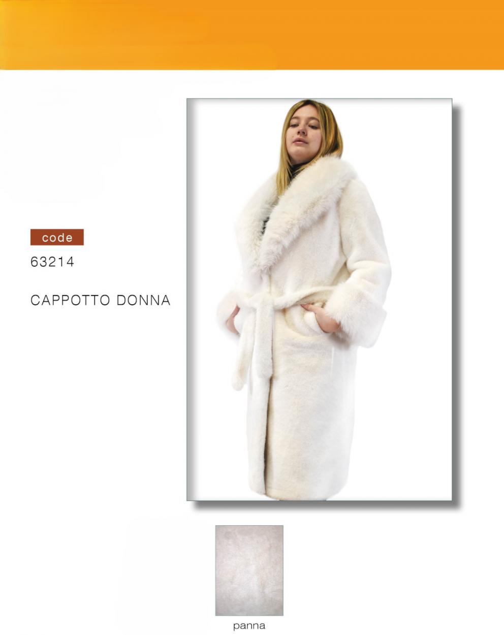 63214PAN GIACCA CON PELO PANNA 41100