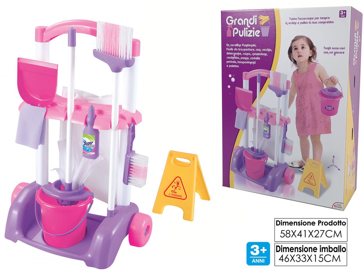 CARRELLO GRANDI PULIZIE CON ACCESSORI 120362 40619