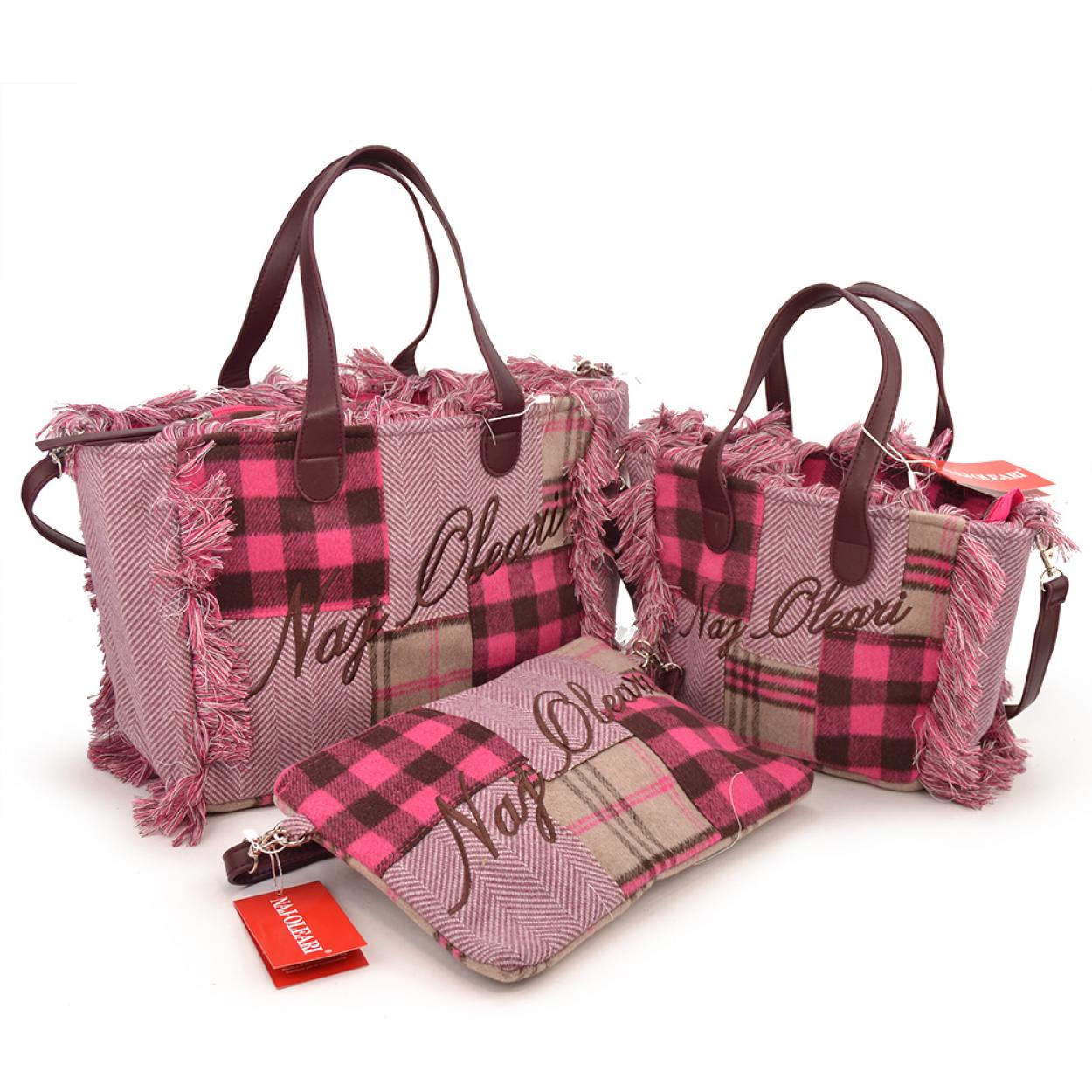 62139/SETPAN3 FU L BAULETTO, M BAULETTO, S TRACOLLINA FUCSIA 41233