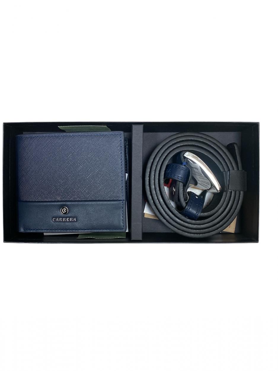 CAP04MGB2403 TRIFOLD CON PORTA DOCUMENTI E CINTURA BLUE 53160