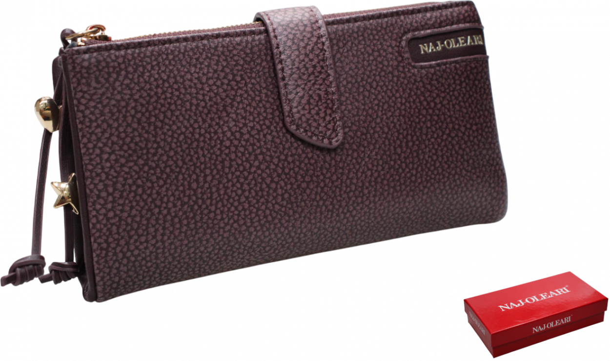 2529/BOBA13 BD PFOGLIO DONNA BORDEAUX 19x9cm 41233