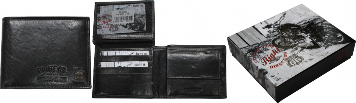 1568/MR2 NE PORTAFOGLI UOMO PELLE NERO 11x9cm 41233