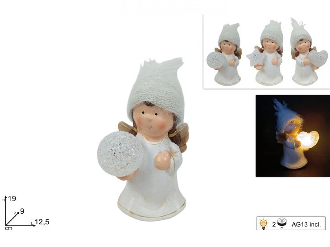 ANGELO 19cm CERAMICA BIANCO CON LUCE 404592 40617