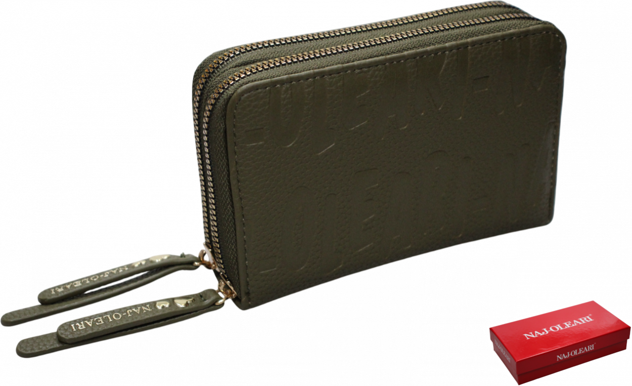 2035/SOFY ML PFOGLIO DOPPIA ZIP MILITARE 15x10cm 41233