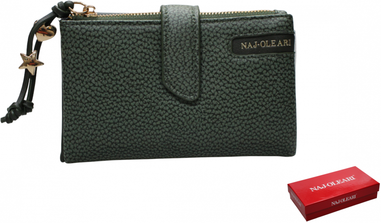 2528/BOBA13 VE PFOGLIO DONNA VERDE 15x9cm 41233