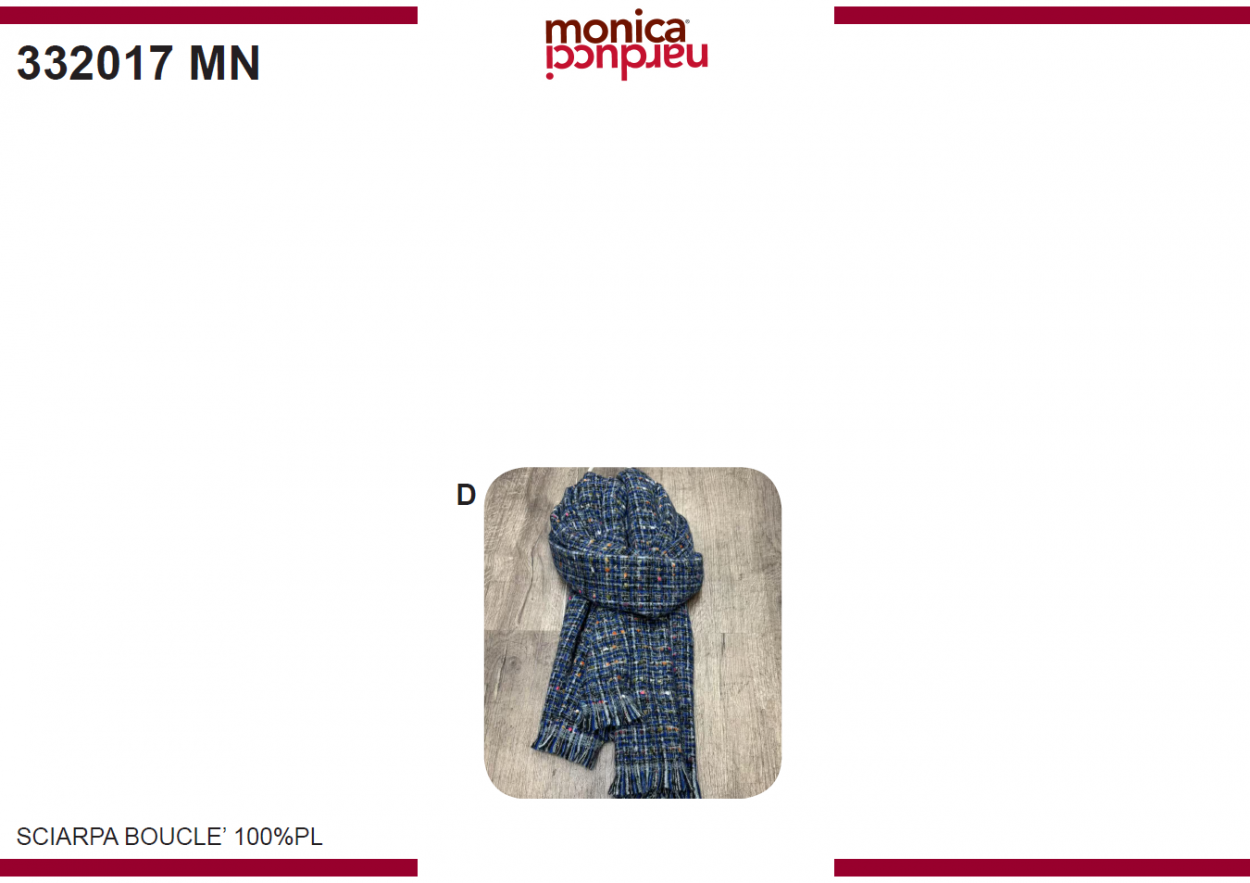 SCIARPA BOUCLE' MONICA NARDUCCI 332017 D MN 40351