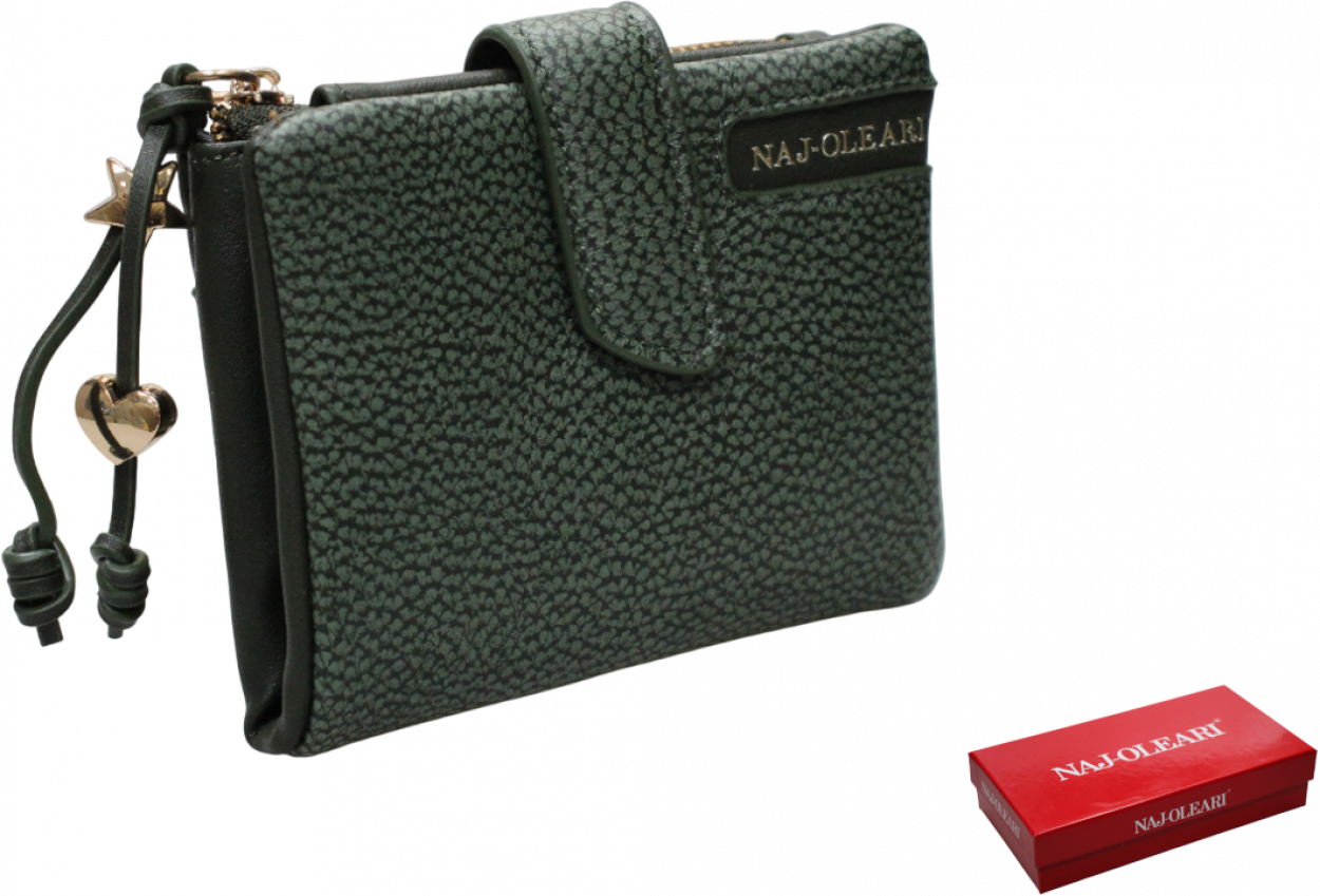 2530/BOBA13 VE PFOGLIO DONNA VERDE 12x9cm 41233