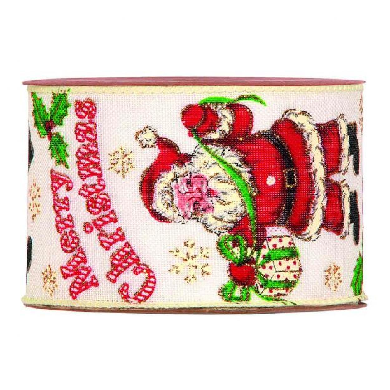 NASTRO MERRY XMAS W/SANTA MM63X10MT 5032 41229