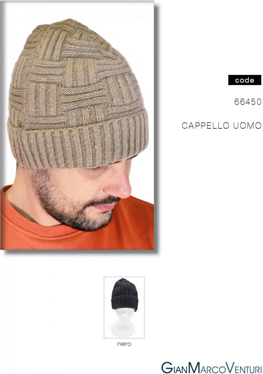 CAPPELLO UOMO NERO 66450N 41100