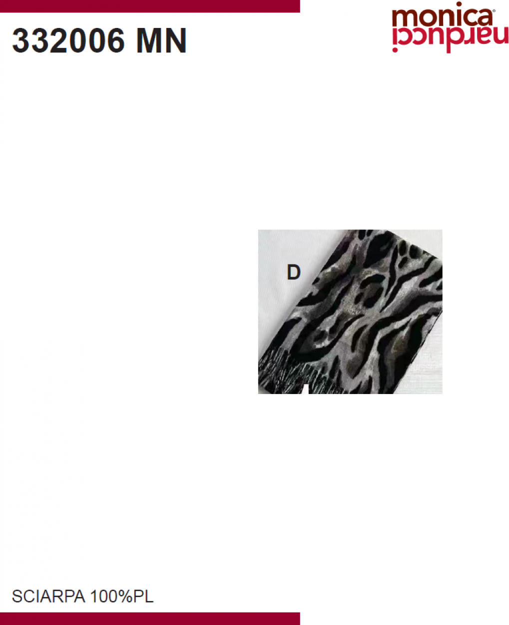 SCIARPA MONICA NARDUCCI 332006 D MN 40351