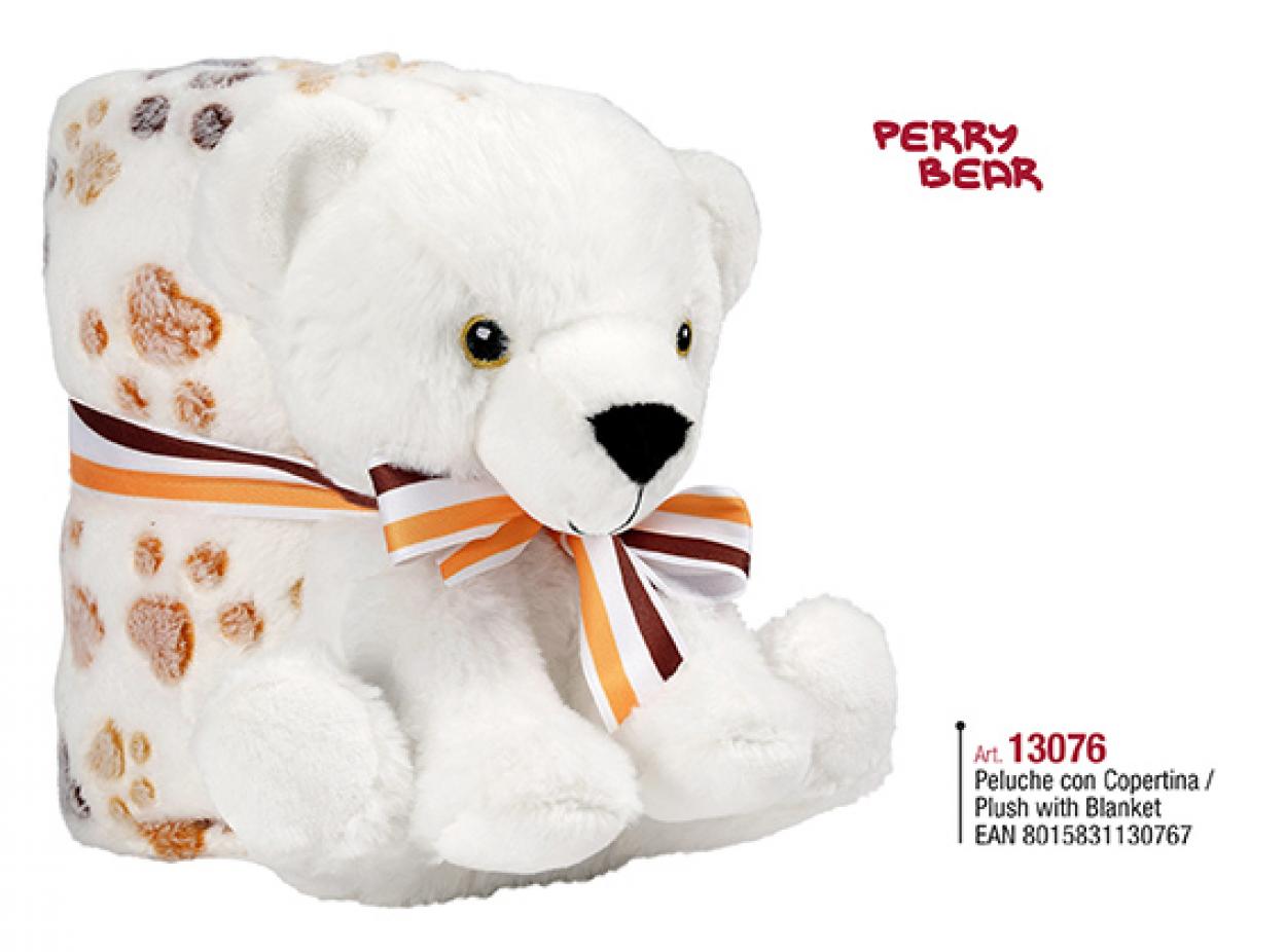 PELUCHE ORSO POLARE CON COPERTINA 120x80cm 13076 40035