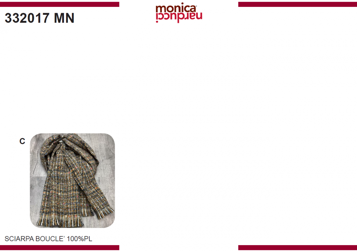 SCIARPA BOUCLE' MONICA NARDUCCI 332017 C MN 40351