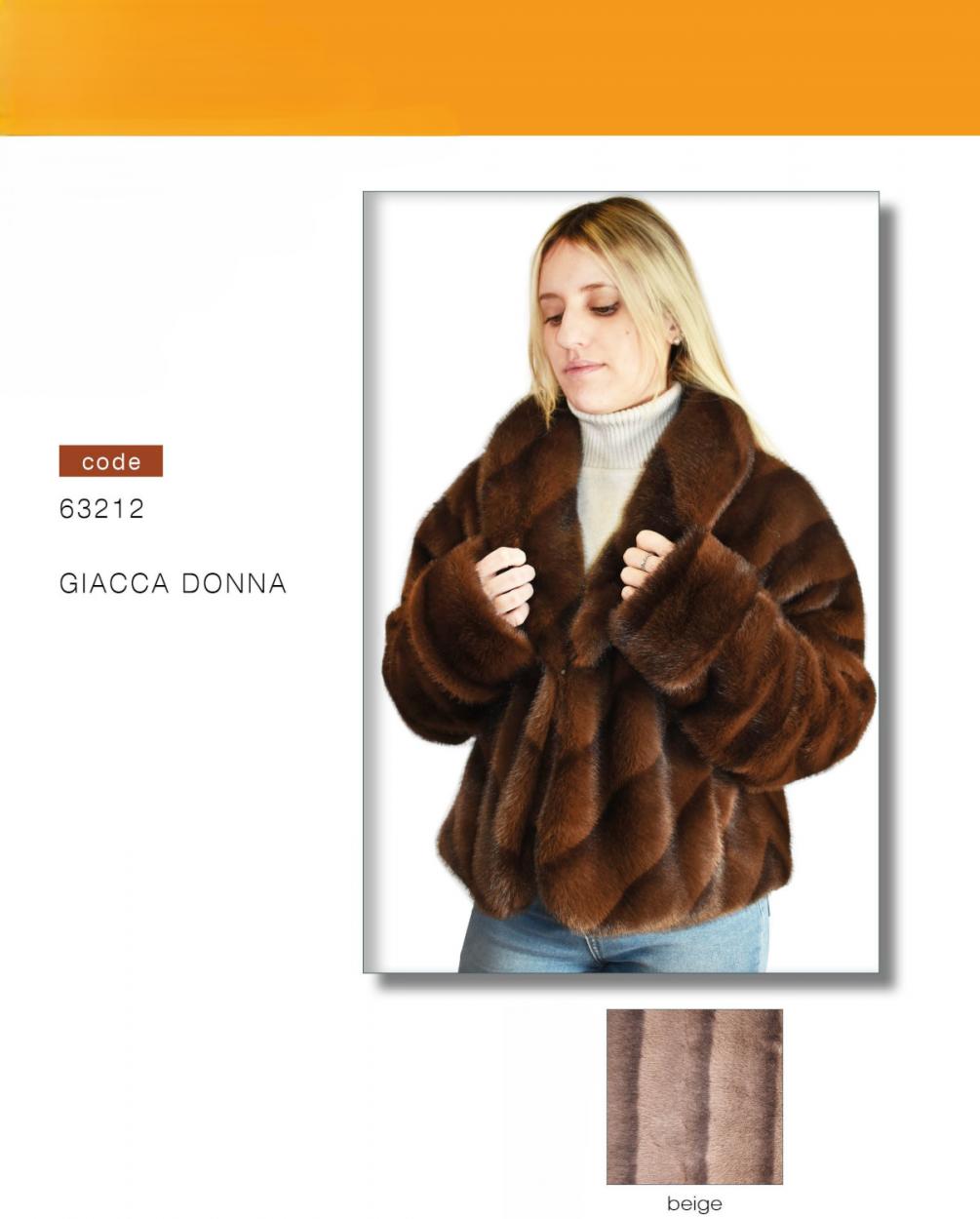 63212BE GIACCA CON PELO BEIGE 41100