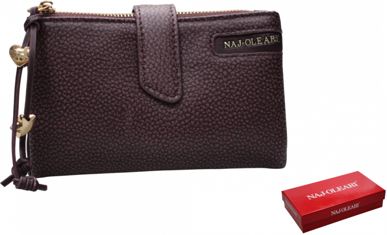 2528/BOBA13 BD PFOGLIO DONNA BORDEAUX 15x9cm 41233