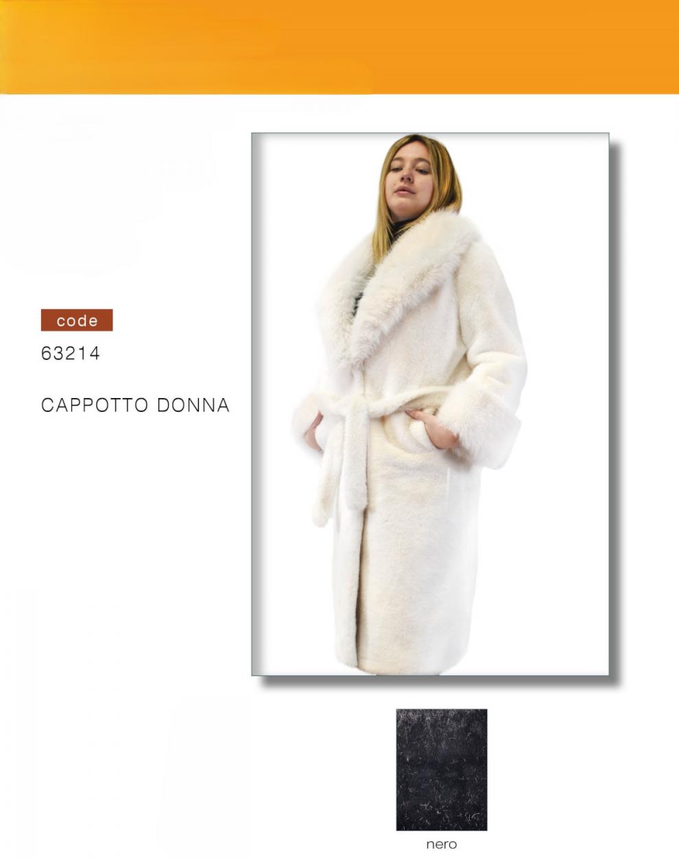 63214N GIACCA CON PELO NERO 41100
