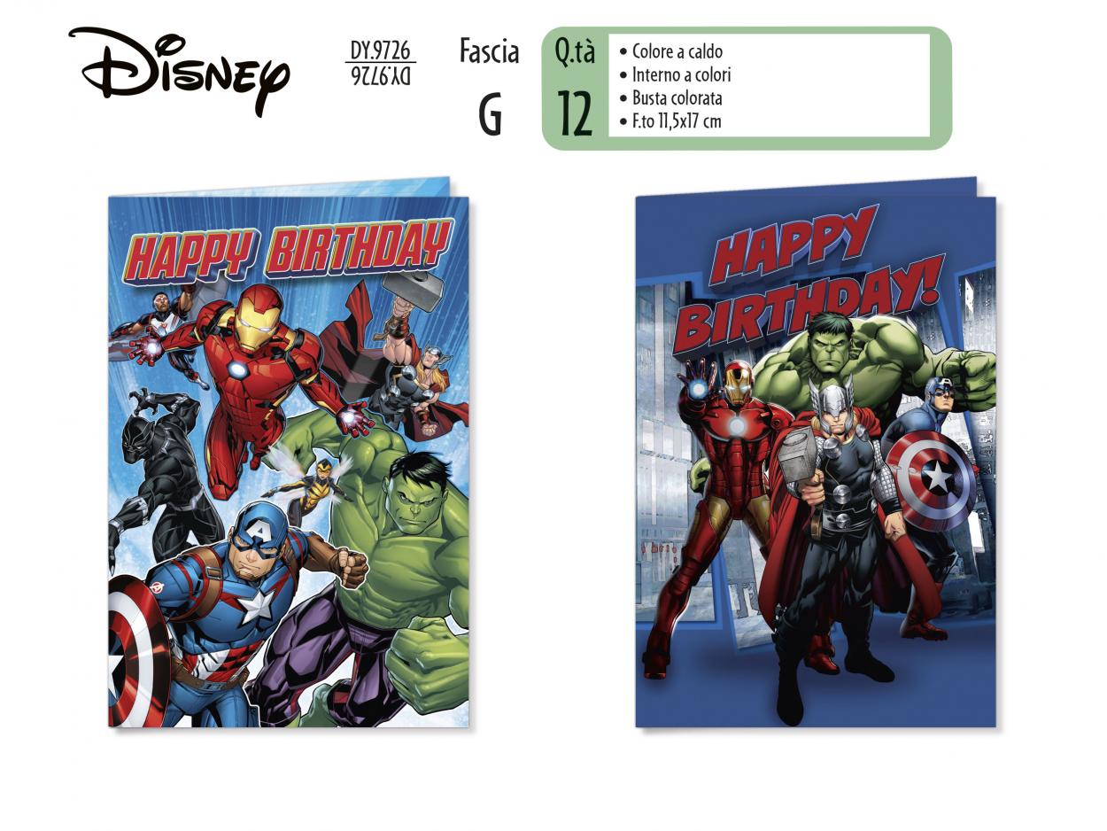 DY9726 BIGLIETTI AVENGERS 40631