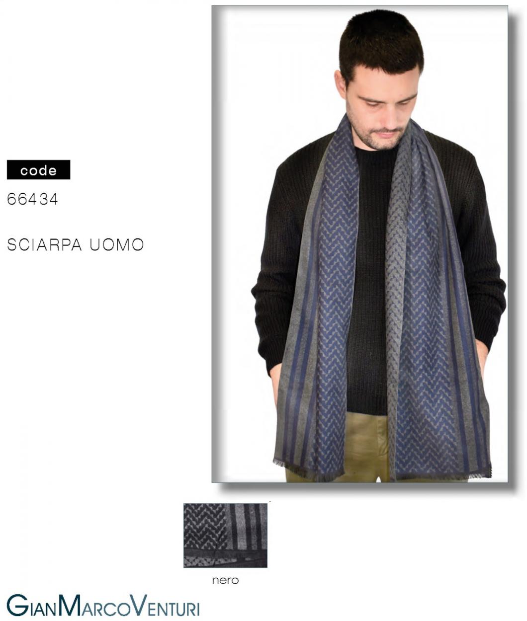 SCIARPA UOMO NERA 66434N 41100