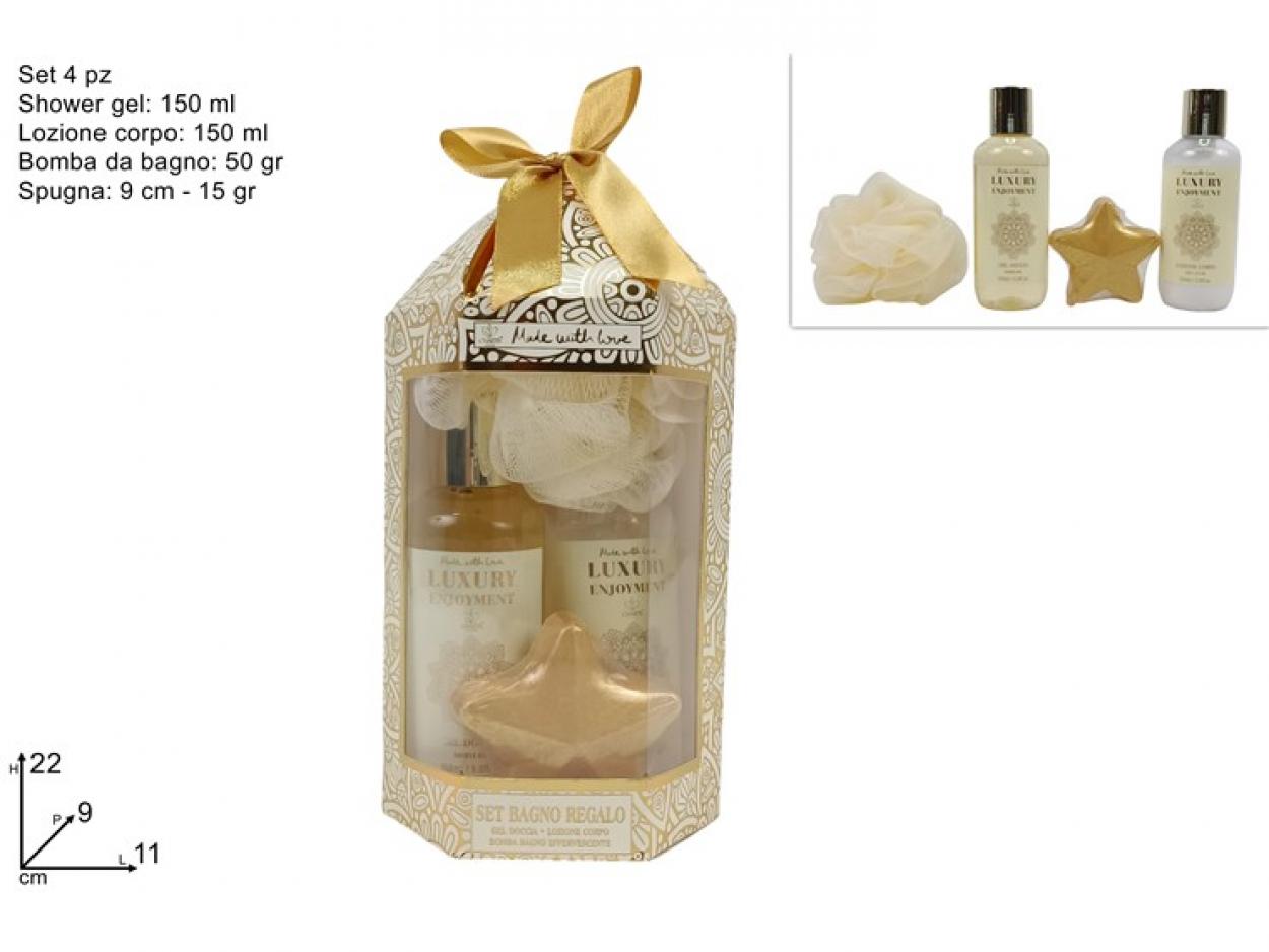 CONFEZIONE REGALO ORO 4pz LINEA CORPO 343235 40649