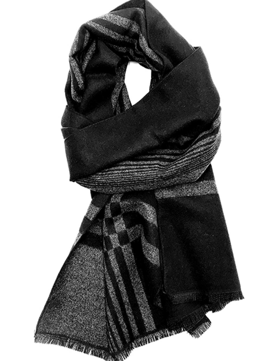 LB25W257-20 SC UOMO RIGHETTE NERO 33x185cm 55392