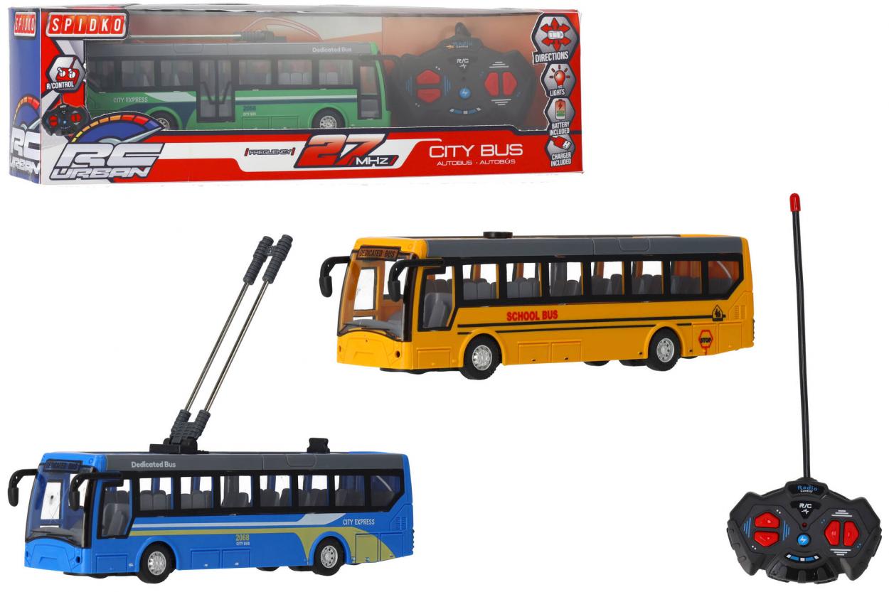 AUTOBUS R/C 27mhz 7F CON LUCI PACCO BATTERIA 42885 41185