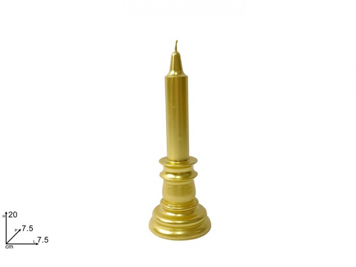 CANDELA LAMINATA ORO 20cm 369501 40649