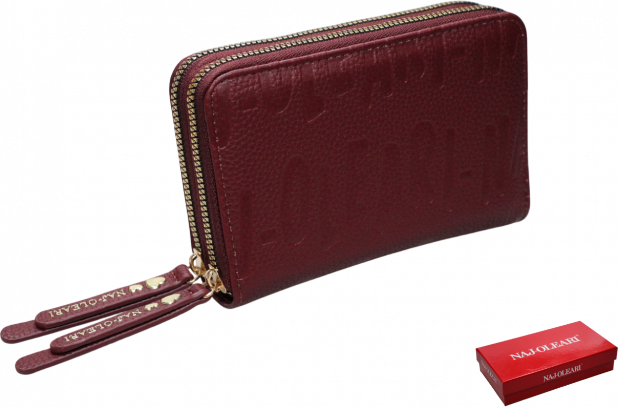 2035/SOFY BD PFOGLIO DOPPIA ZIP BORDEAUX 15x10cm 41233