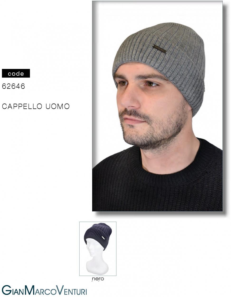 CAPPELLO UOMO NERO 62646N 41100