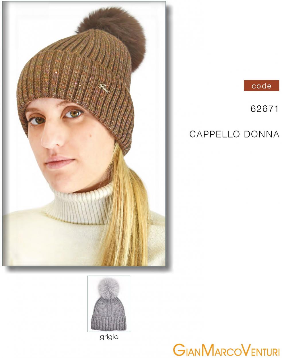 CAPPELLO DONNA GRIGIO 62671GR 41100