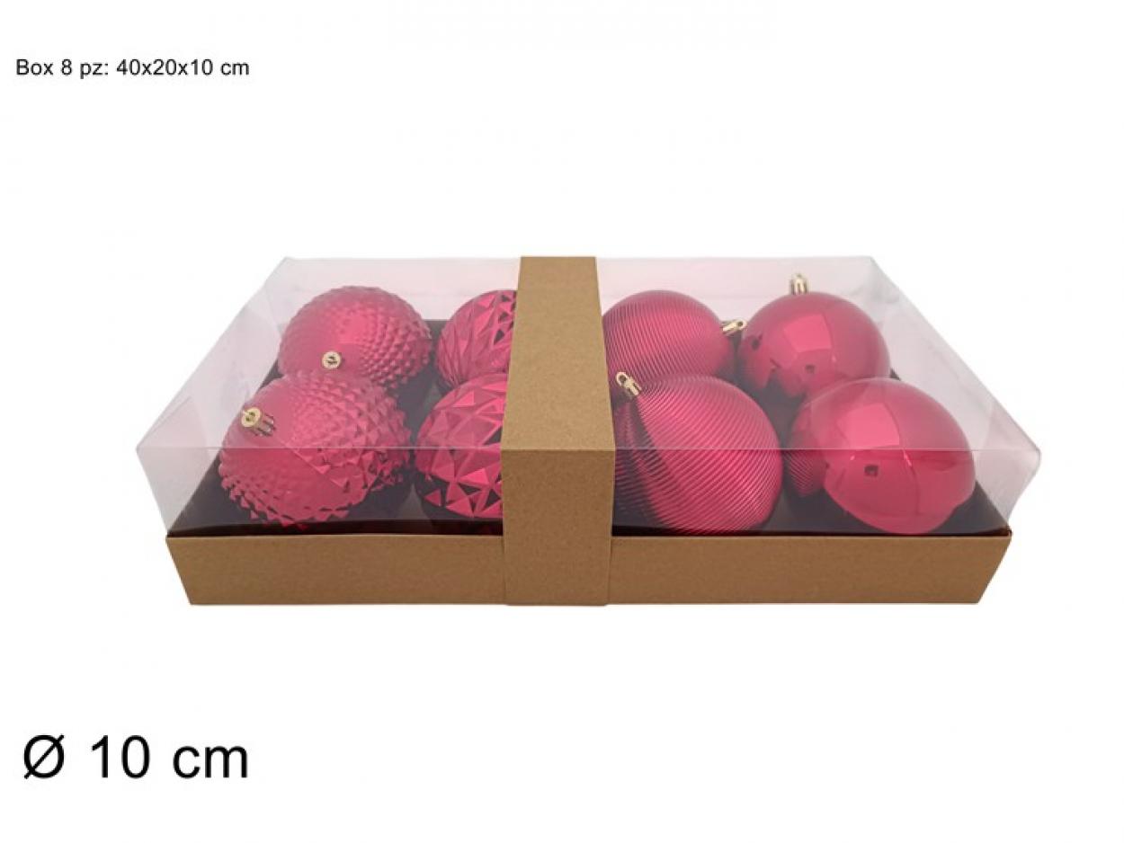 PALLE 8pz 10cm ROSSO 815058 40649