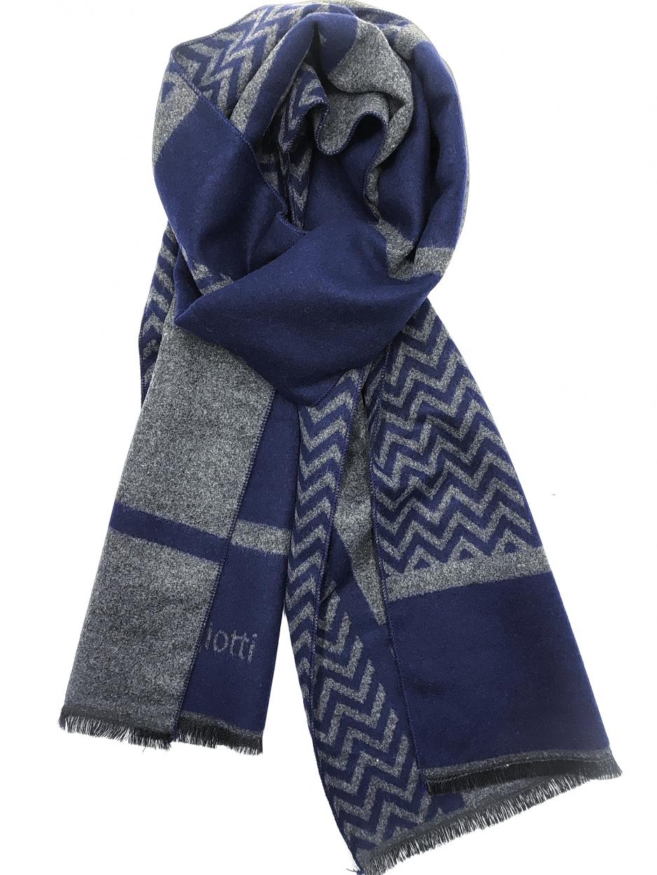 LB25W256-14 SC UOMO ZIGZAG BLU 33x185cm 55392