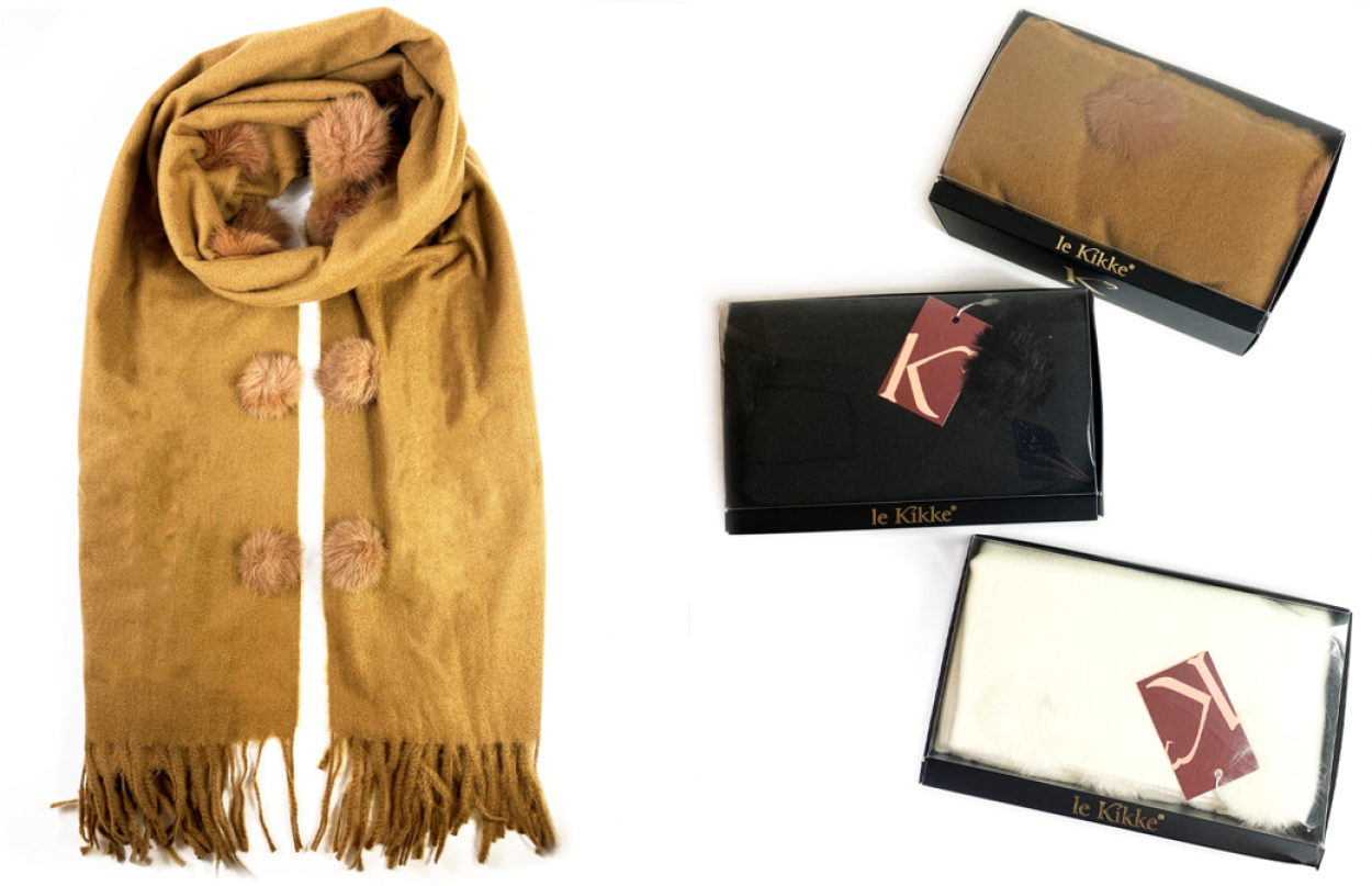AC1347/BOX SCIARPA DONNA LE KIKKE IN BOX 41414