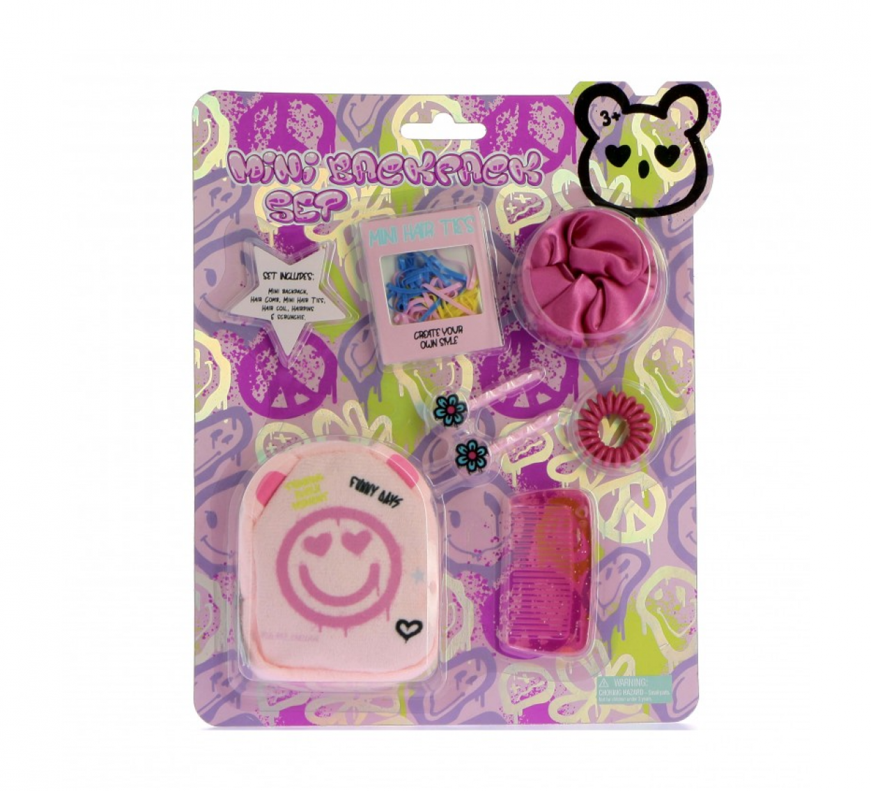 MINI BACKPACK HAIR SET TRI-COASTAL BTS KIDS HA5413NA-B718Y 41434