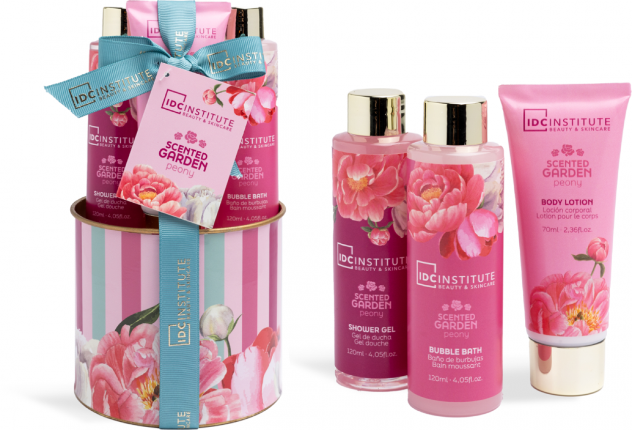 IDC INSTITUTE SCENTED GARDEN TIN GIFT SET 3pcs 42248 52555