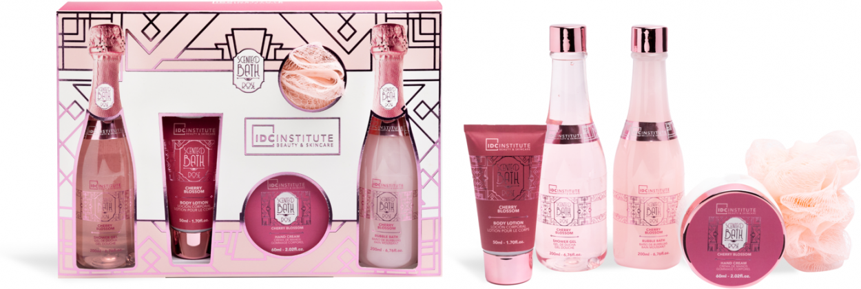 IDC INSTITUTE SCENTED BATH ROSE COMPLETE CARE SET 42285 52555