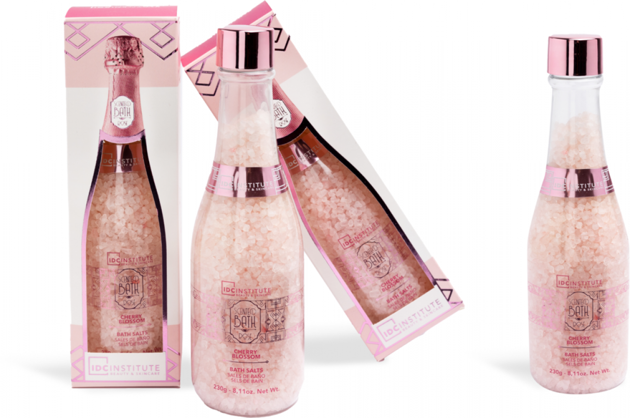 IDC INSTITUTE SCENTED BATH ROSE CHAMPAGNE BATH SALTS 42276 52555