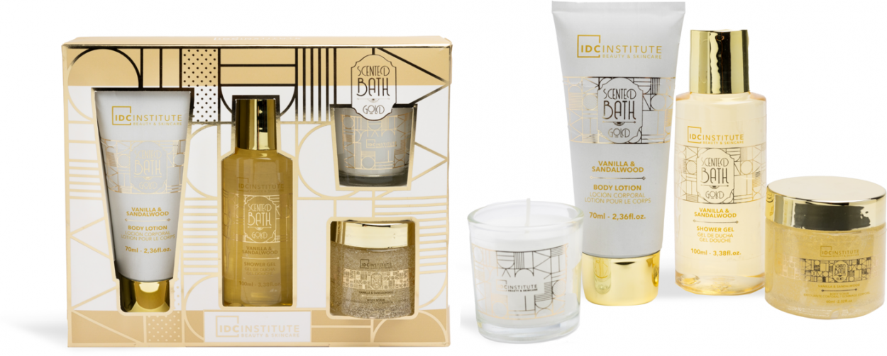 IDC INSTITUTE SCENTED BATH GOLD PERFECT BATH 2pcs 42254 52555