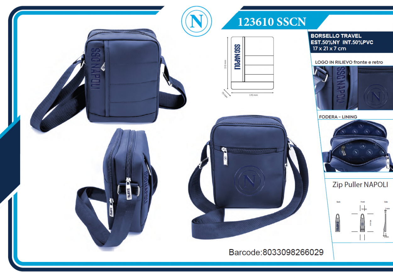 BORSELLO TRAVEL SSC NAPOLI 123610 SSCN 40351