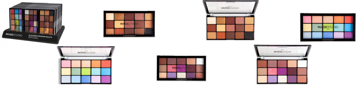 MAGIC STUDIO EYESHADOW PALETTE 15 COLOURS 85002 52555