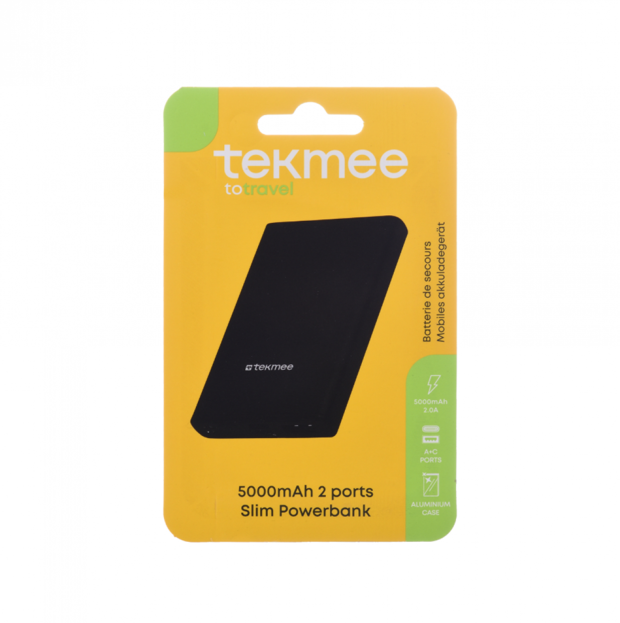 TEKMEE 5000mAh 2 PORTS ALMINUM 40430307 41187