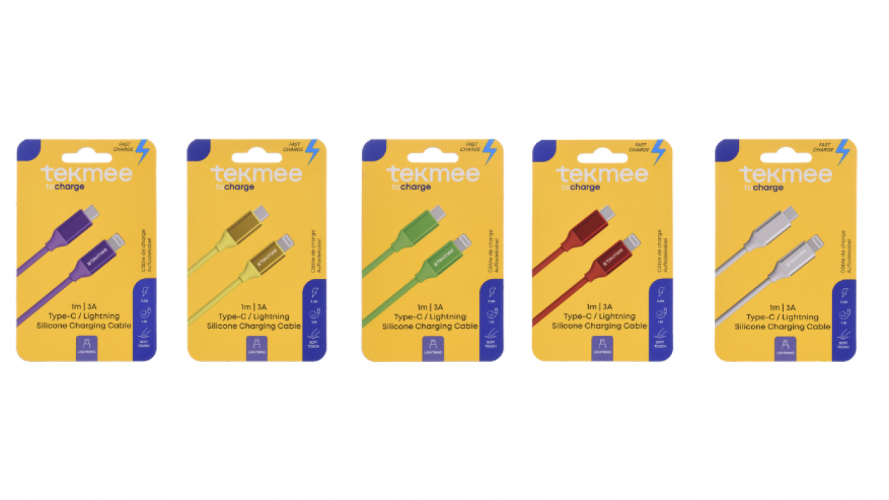 TEKMEE 1M TYPE C LIGHTNING SILICONE CABLE 40430316 41187