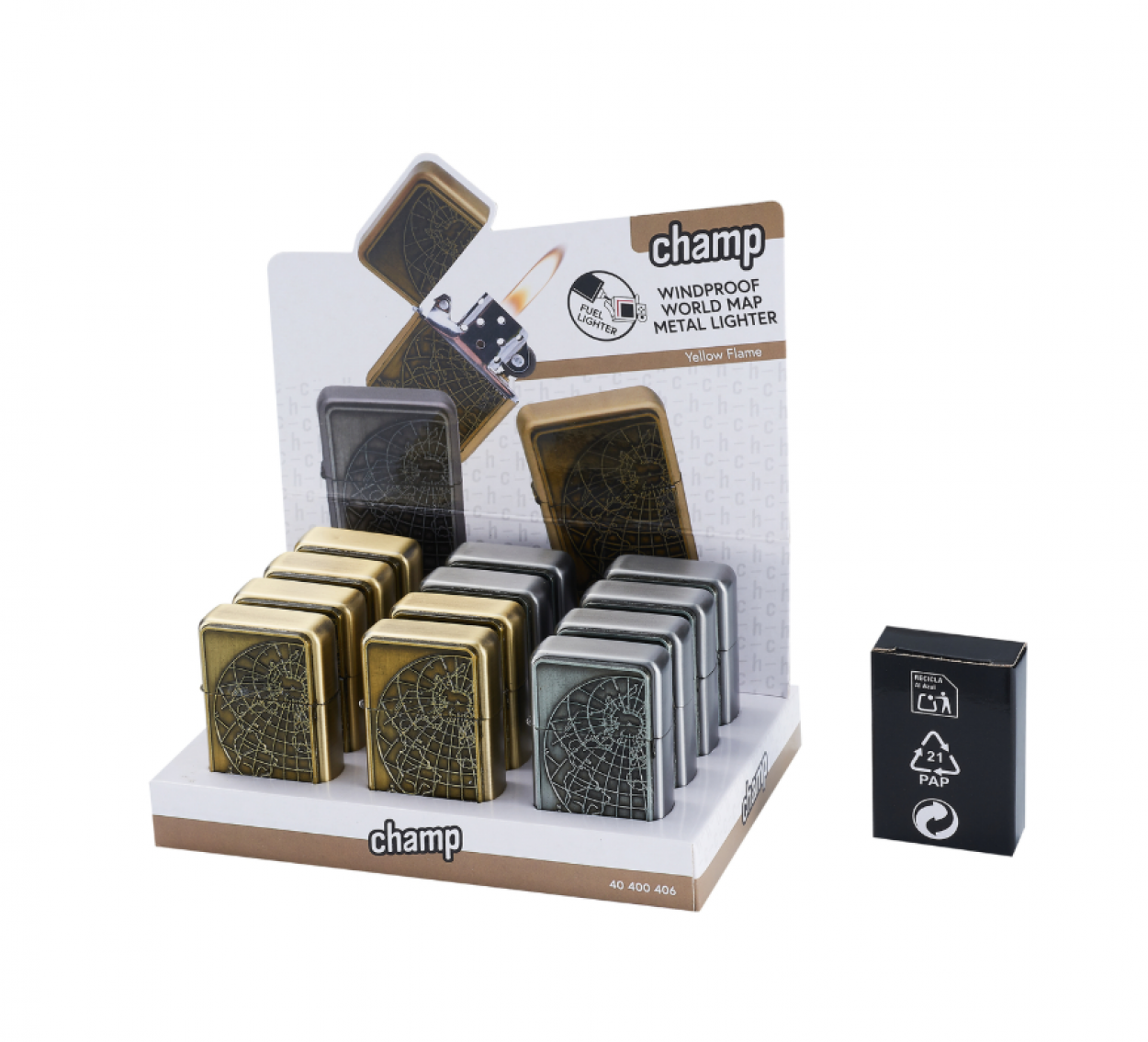 CH WORLD MAP WP FLINT LIGHTER 40400406 41187