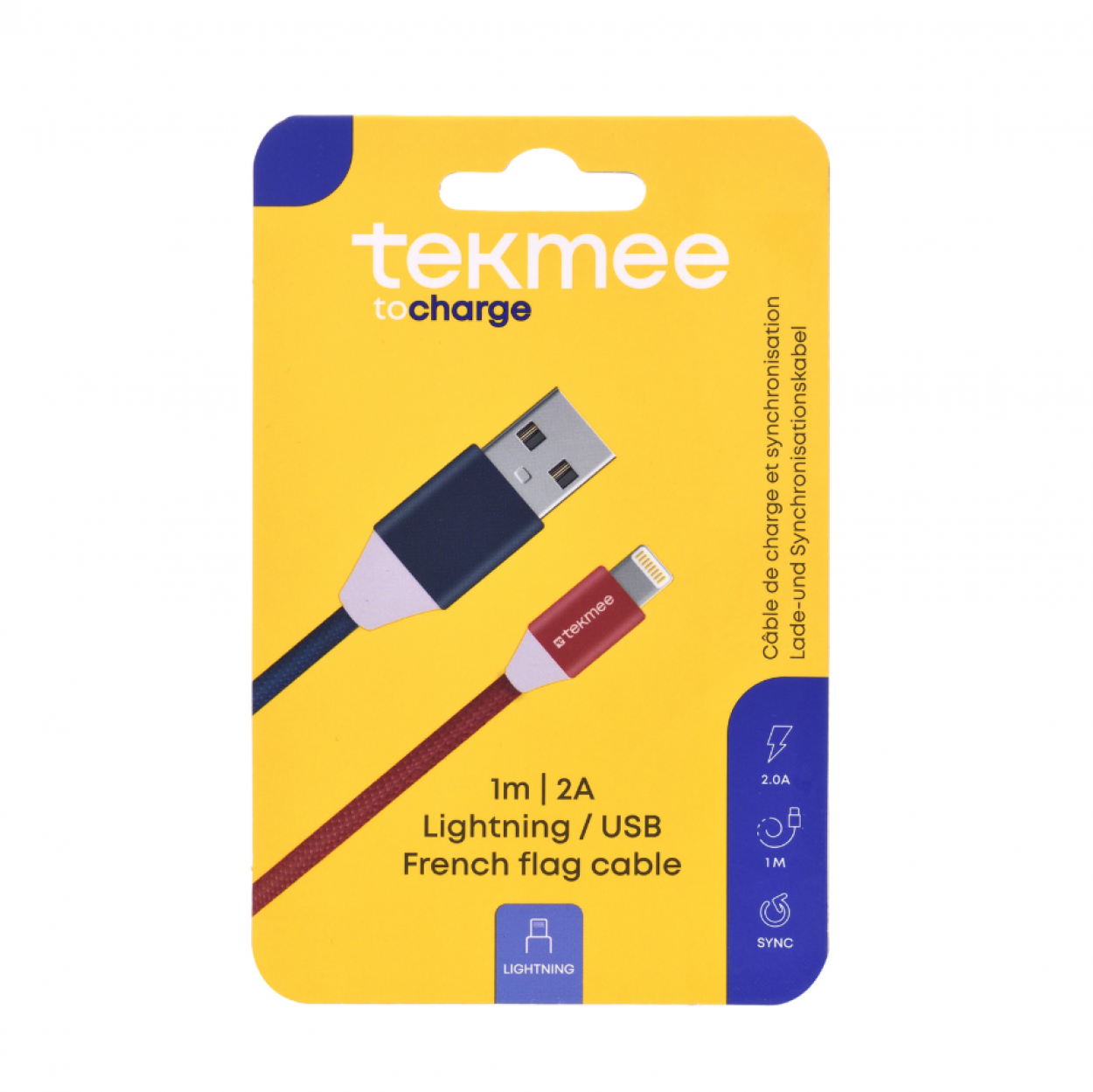 TEKMEE 1M USB LIGHTNING FRENCH 40430312 41187