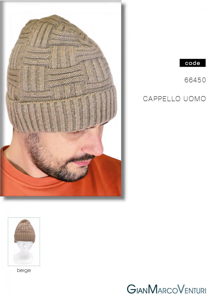 CAPPELLO UOMO BEIGE 66450BE 41100