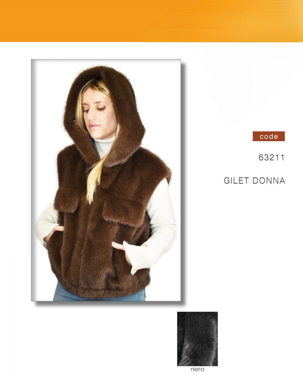 63211N GIACCA CON PELO NERO 41100
