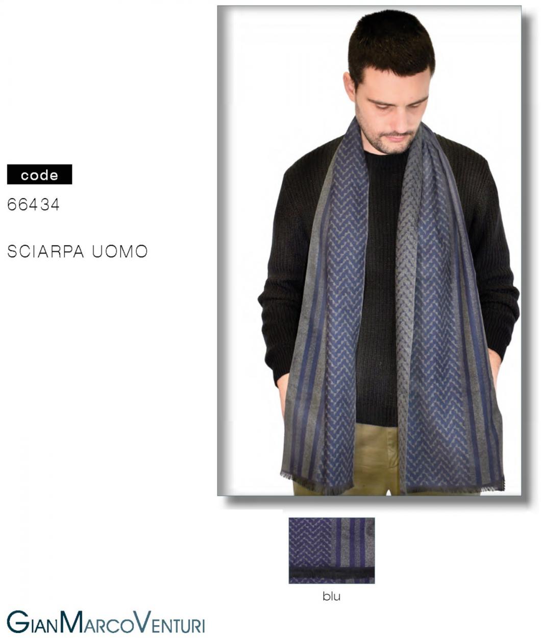 SCIARPA UOMO BLU 66434BL 41100