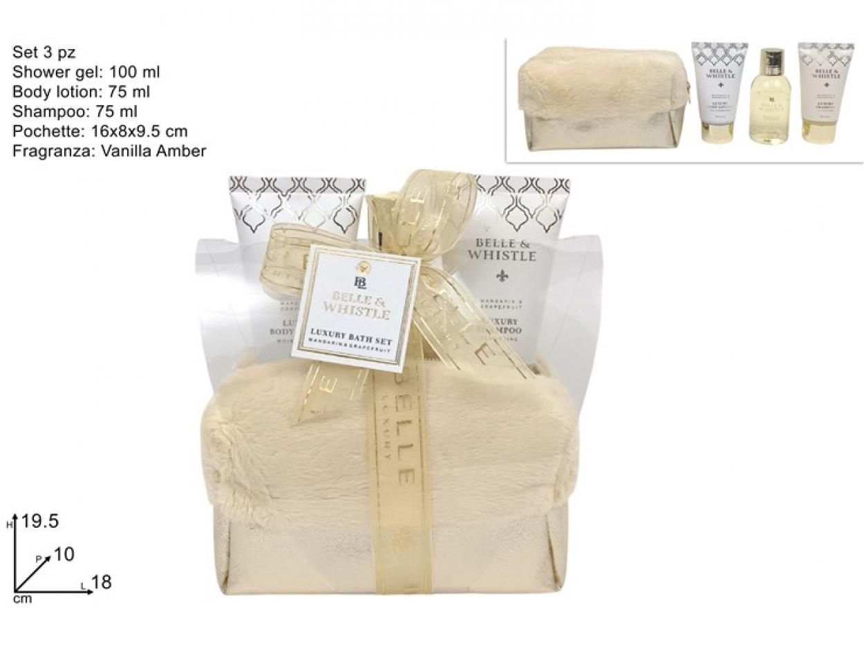 CONFEZIONE REGALO BEAUTY CON SET 3pz LINEA CORPO ORO 341781 40649