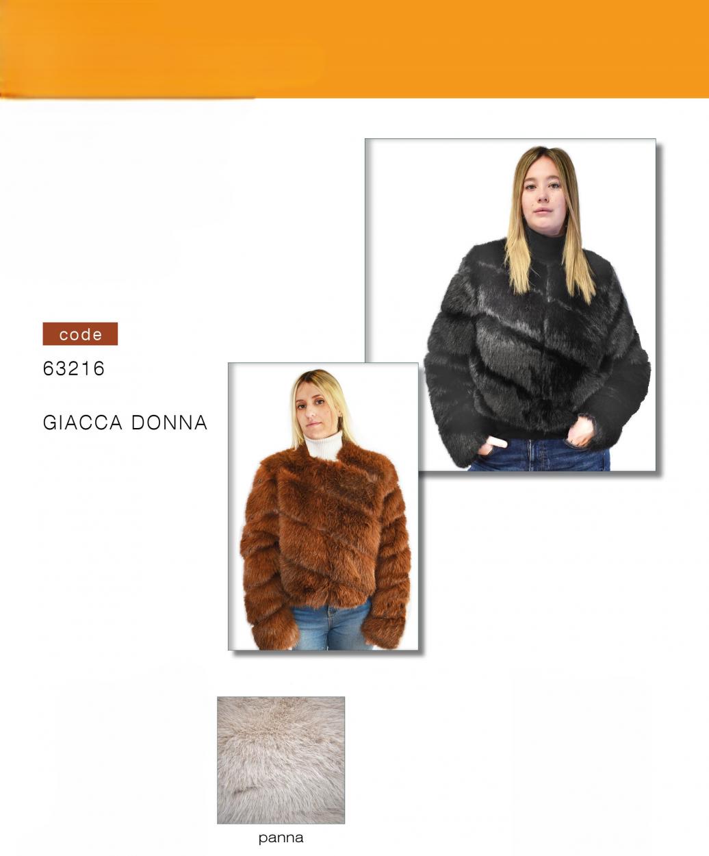63216PAN GIACCA CON PELO PANNA 41100