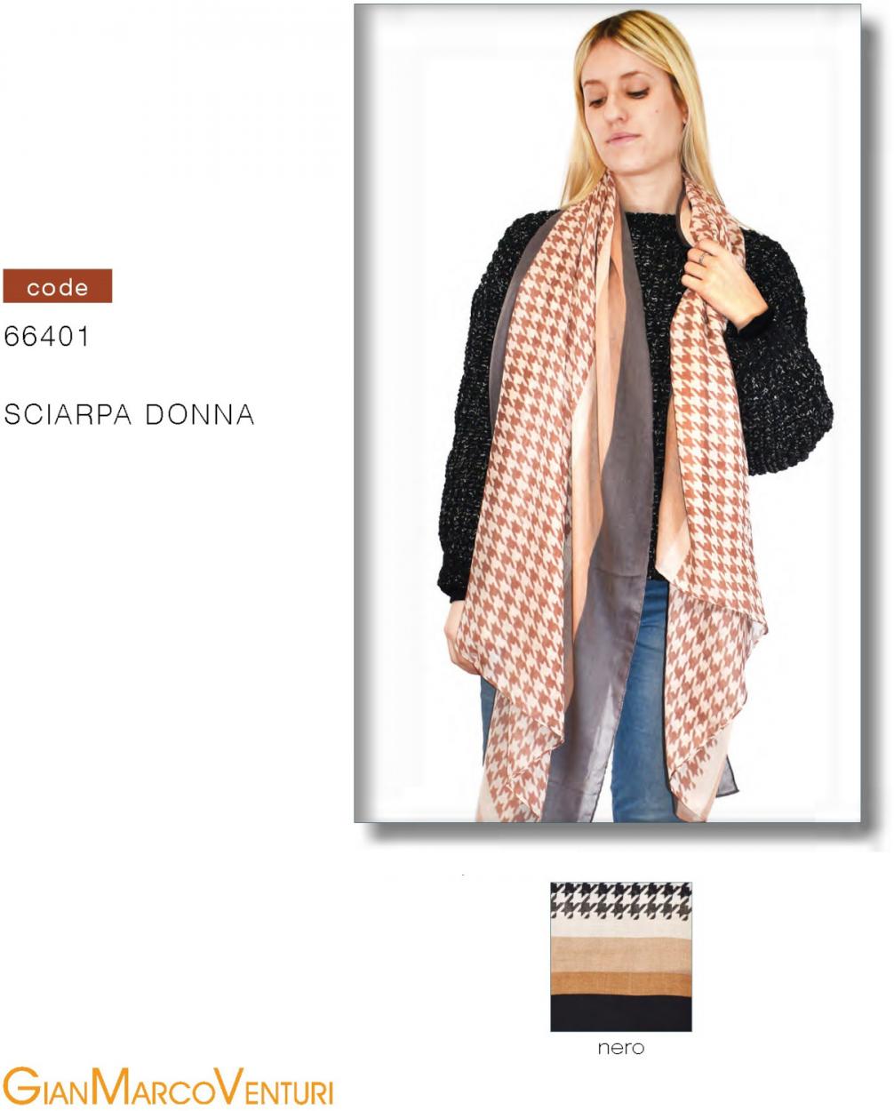 SCIARPA DONNA NERO 66401N 41100
