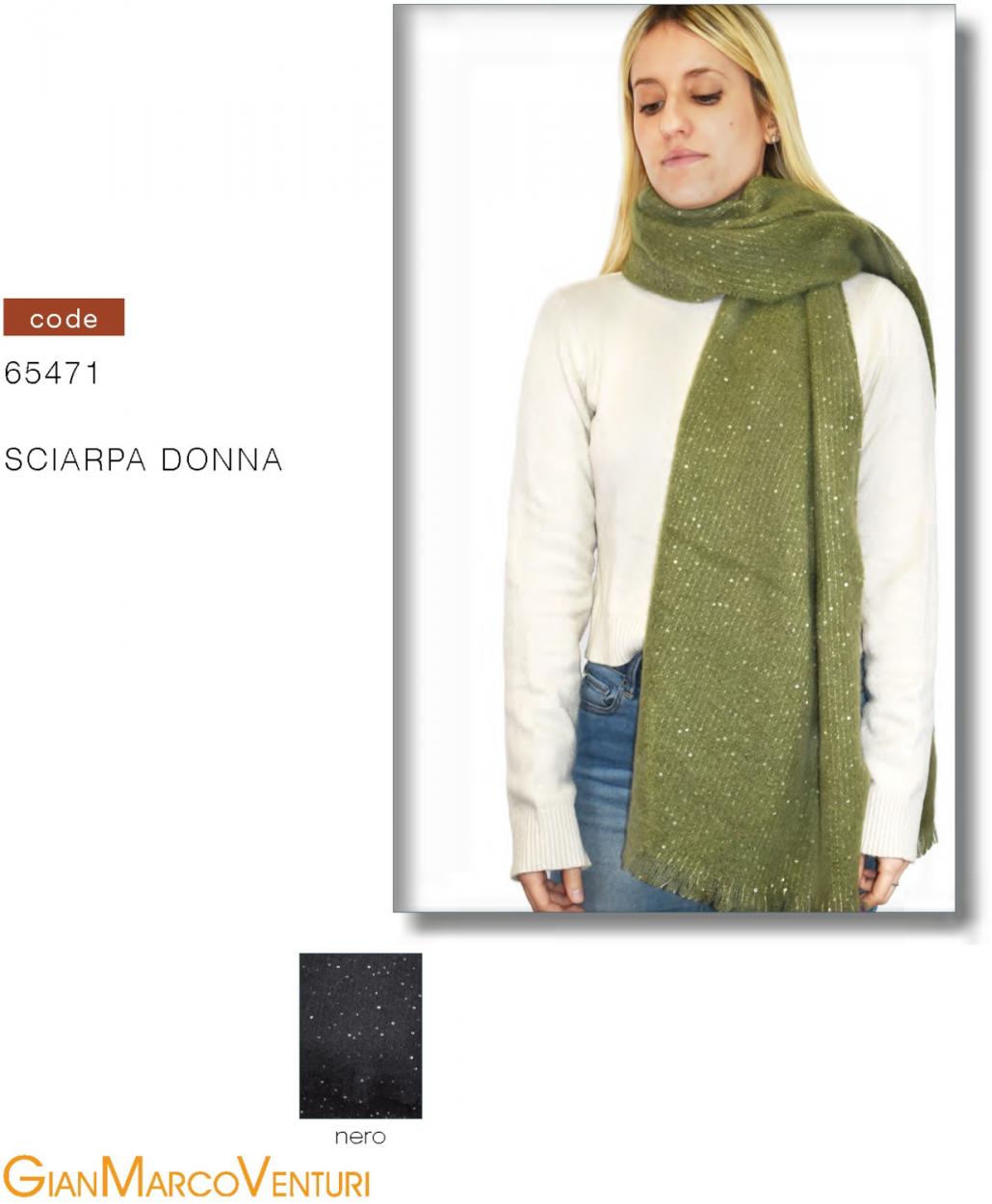 SCIARPA DONNA NERO 65471N 41100